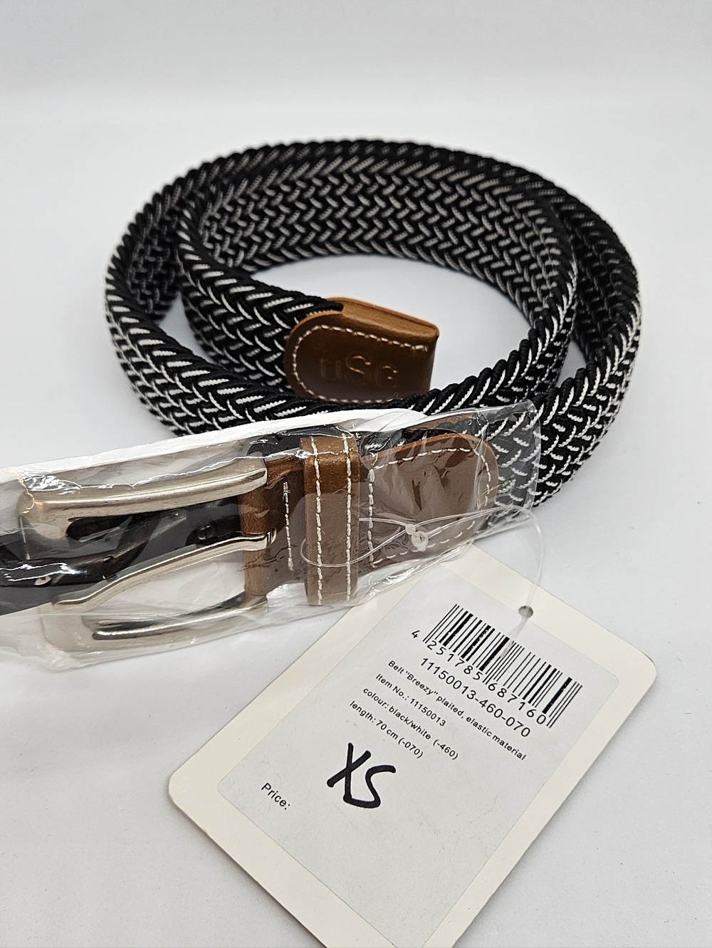 USG Women's Belt - Breezy Black/white Stretch Belt